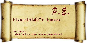 Placzintár Emese névjegykártya